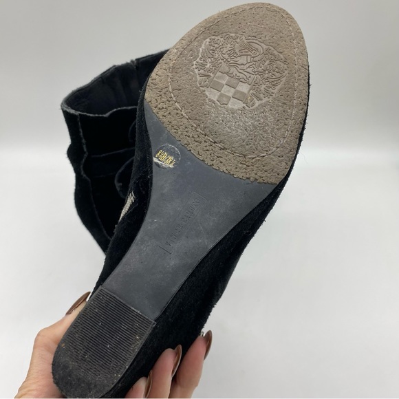 Vince Camuto- Black Suede Wedge Bootie 8.5 - Picture 5 of 10
